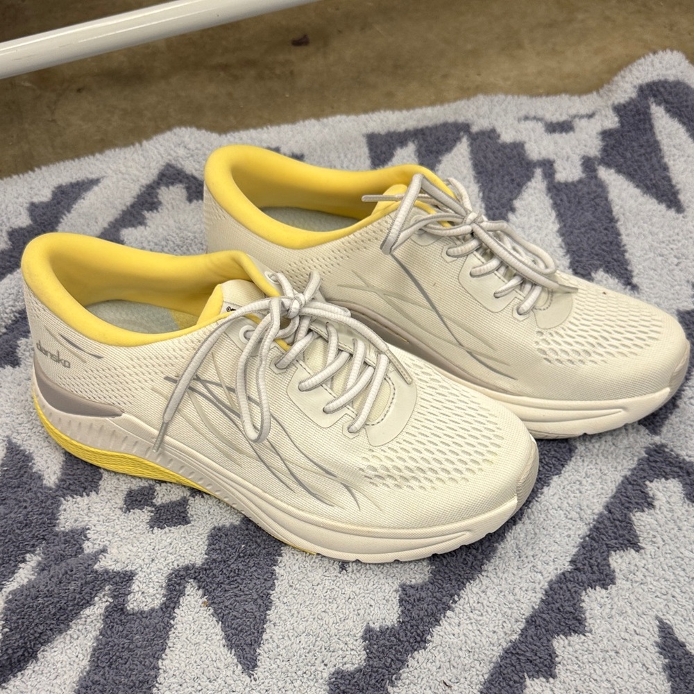 Dansko Women's White and Yellow Sneakers